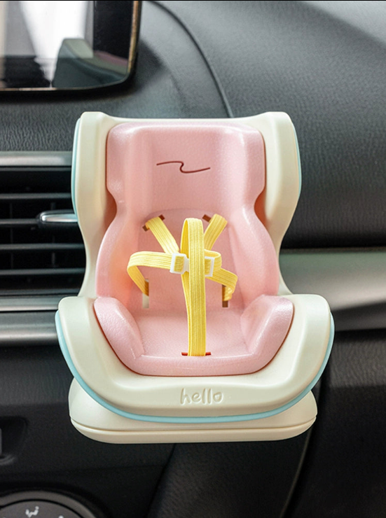 (Pink berry) Bubu same style car safety seat interior air outlet decoration center console ornaments